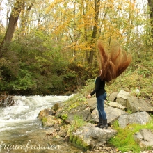 Hair Throwing in autumn