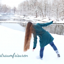 My hair in the snow