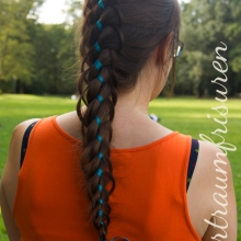 Four Strand Braid with Ribbon and Loops