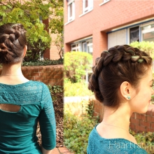 Diagonal Dutch Braid Bunned