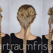 Lace Braids with Roses