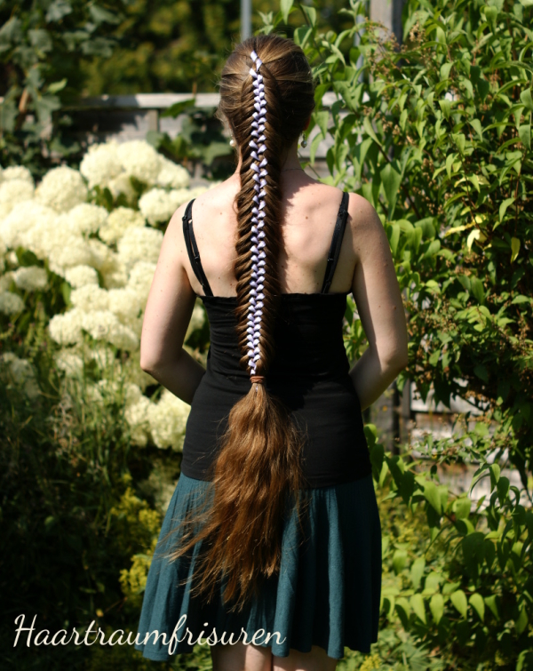 Fishtail Braid with Ribbon