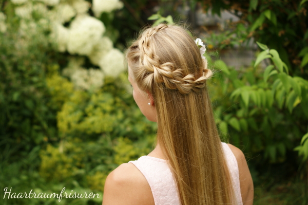 Half Up Crown Braid